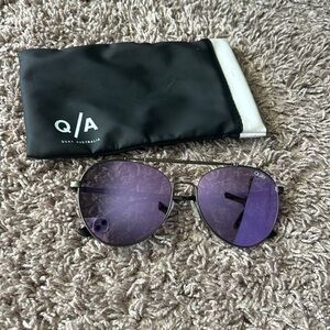 Quay Purple Aviator Sunglasses